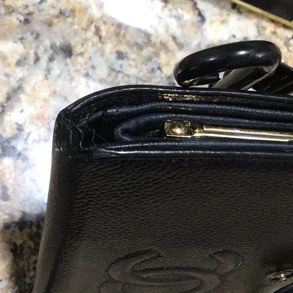 CHANEL Black Leather Wallet